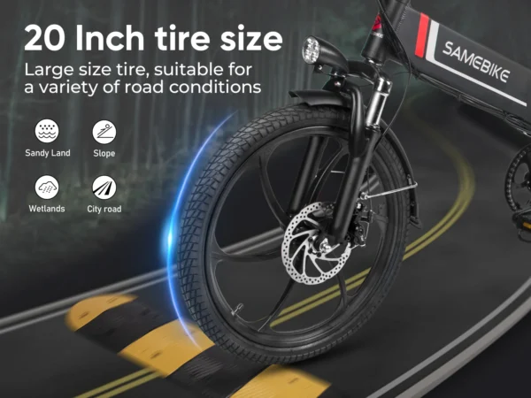 Samebike-20LVXD30 Folding Electric Bike - Image 4